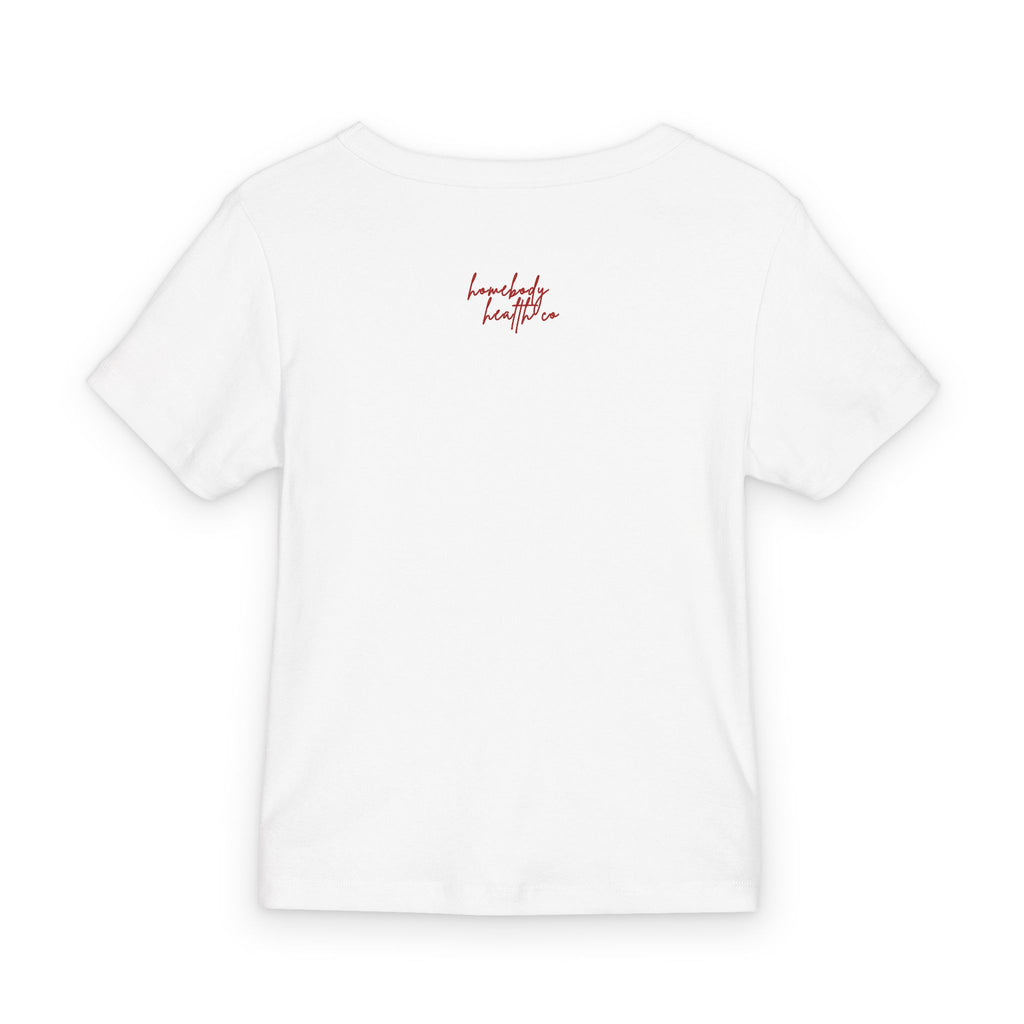 the beauty & brains baby tee